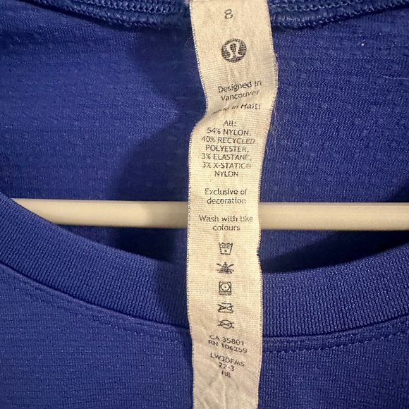 Lululemon Athletica Blue Fitted Short Sleeve swiftly tech Tee - Picture 3 of 7